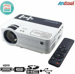 Andowl Q-A17 Mini Projector DLP Λάμπας LED με Ενσωματωμένα Ηχεία