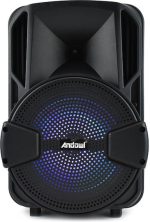 Andowl Ηχείο Karaoke με Ενσύρματo Μικρόφωνο και Εφέ Φωτισμού Q-T38 Μαύρο