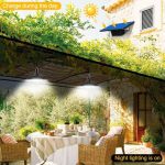 Andowl Σετ 2 Κρεμαστά Ηλιακά Φωτιστικά 1.8W 90lm Ψυχρό Λευκό 6000K με Φωτοκύτταρο και Τηλεχειριστήριο IP65